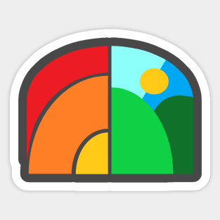 Sun and Mountains Sticker